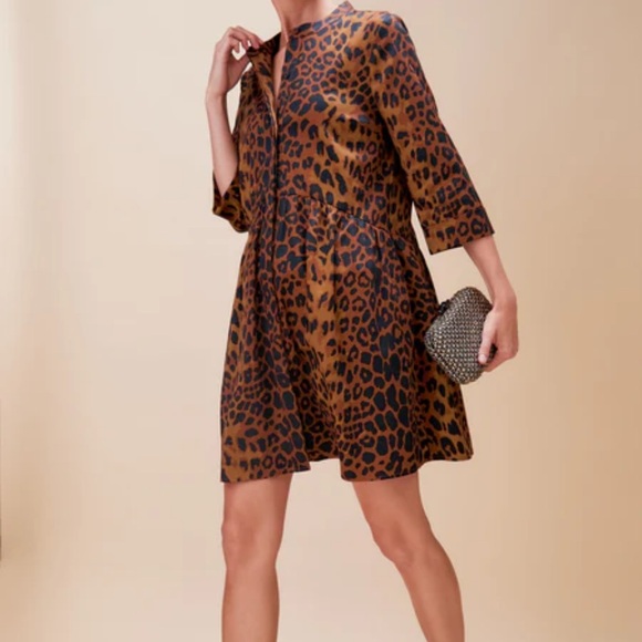 Leopard Royal Shirt Dress - Picture 2 of 12